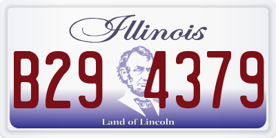IL license plate B294379