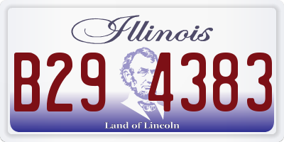 IL license plate B294383