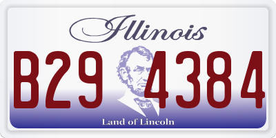IL license plate B294384