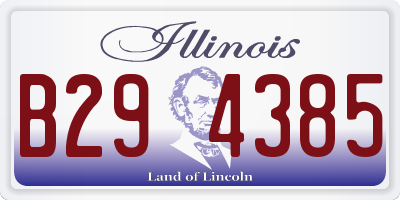 IL license plate B294385