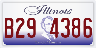 IL license plate B294386