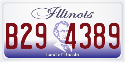 IL license plate B294389