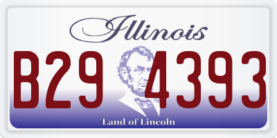 IL license plate B294393