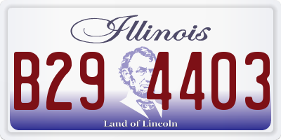 IL license plate B294403