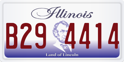 IL license plate B294414