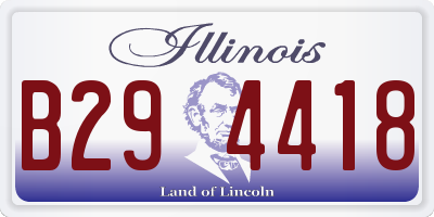 IL license plate B294418