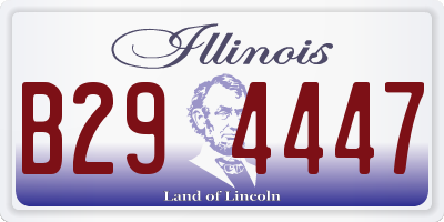 IL license plate B294447