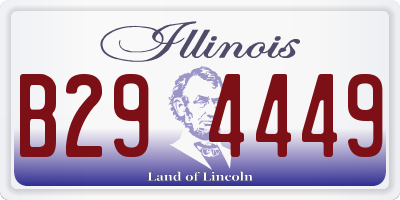 IL license plate B294449