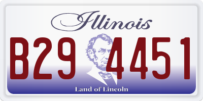 IL license plate B294451