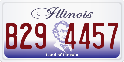 IL license plate B294457