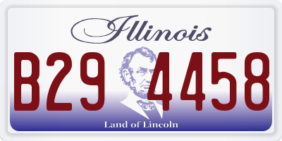 IL license plate B294458