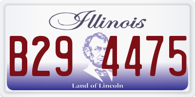 IL license plate B294475
