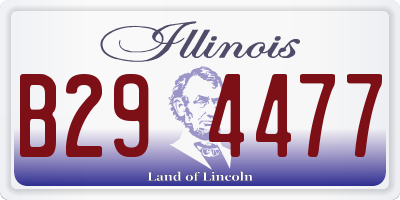 IL license plate B294477