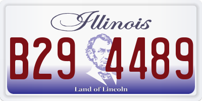 IL license plate B294489