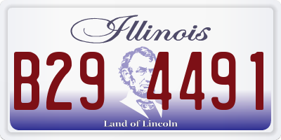IL license plate B294491