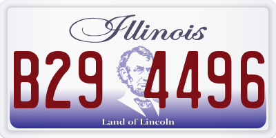 IL license plate B294496
