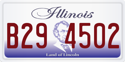 IL license plate B294502