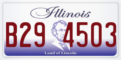 IL license plate B294503