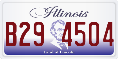 IL license plate B294504