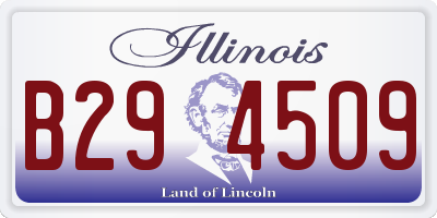 IL license plate B294509