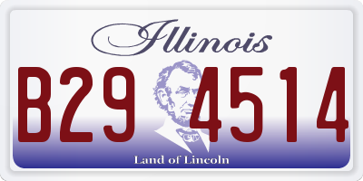 IL license plate B294514