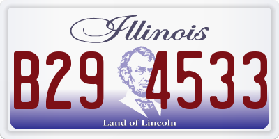 IL license plate B294533