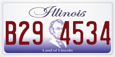IL license plate B294534