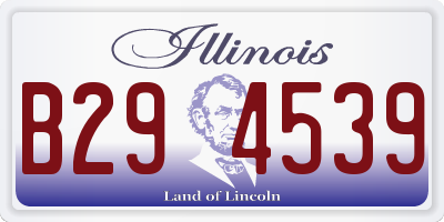 IL license plate B294539