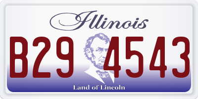 IL license plate B294543
