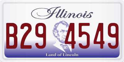 IL license plate B294549