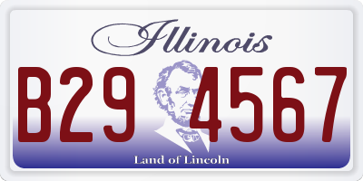 IL license plate B294567