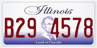IL license plate B294578