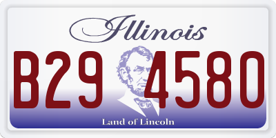 IL license plate B294580