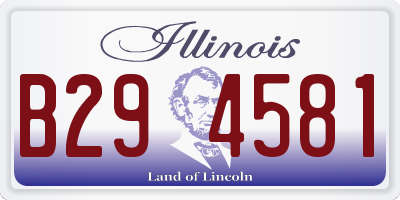 IL license plate B294581