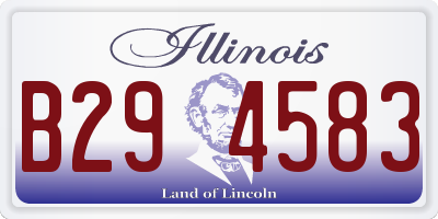IL license plate B294583