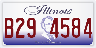 IL license plate B294584