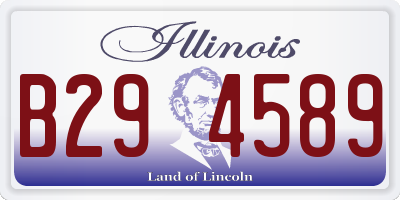 IL license plate B294589