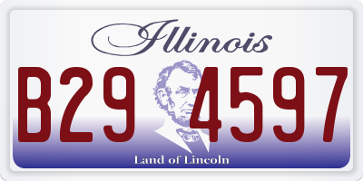 IL license plate B294597