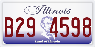IL license plate B294598
