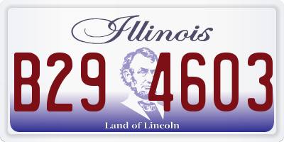 IL license plate B294603
