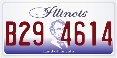 IL license plate B294614
