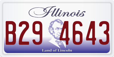 IL license plate B294643