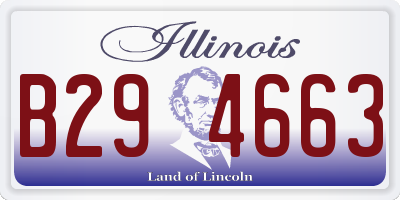 IL license plate B294663