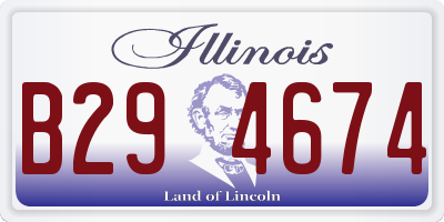 IL license plate B294674