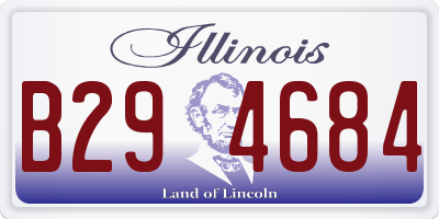 IL license plate B294684
