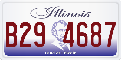 IL license plate B294687