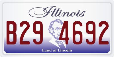 IL license plate B294692