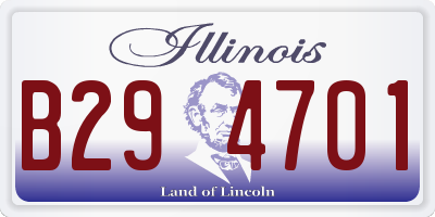 IL license plate B294701