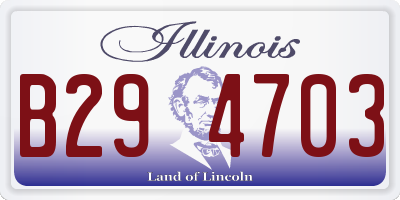 IL license plate B294703