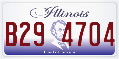 IL license plate B294704